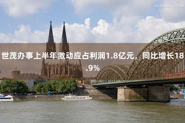 世茂办事上半年激动应占利润1.8亿元，同比增长18.9%