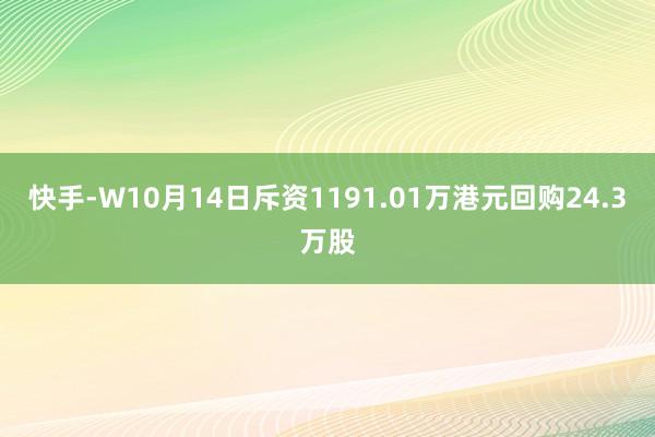 快手-W10月14日斥资1191.01万港元回购24.3万股